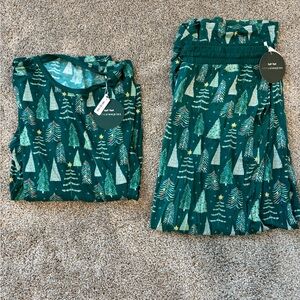 Little Sleepies Green Christmas Tree Pajama Set